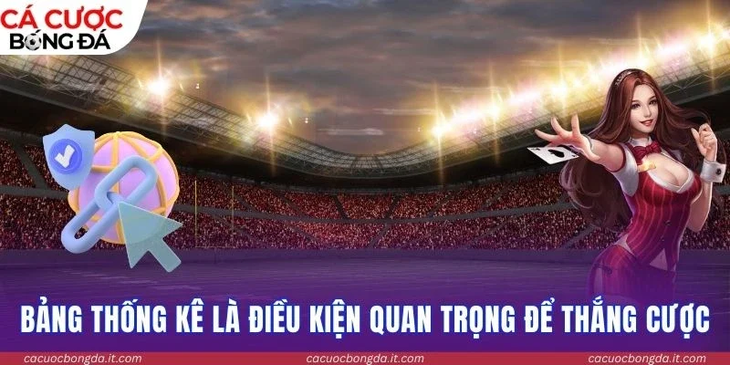 Bảng thống kê là điều kiện quan trọng để thắng cược